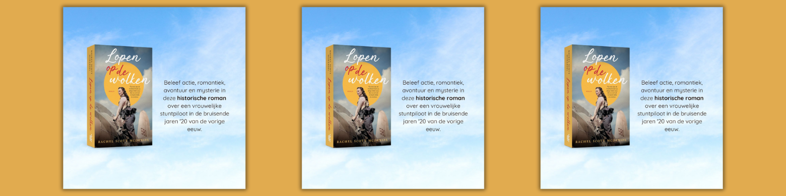 LOPEN OP DE WOLKEN  RACHEL SCOTT MCDANIEL Beleef actie, romantiek, avontuur en mysterie in deze historische roman over een vrouwelijke stuntpiloot in de bruisende jaren '20 van de vorige eeuw.