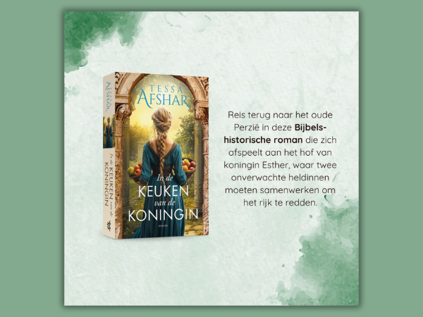 IN DE KEUKEN VAN DE KONINGIN TESSA AFSHAR Reis terug naar het oude Perzië in deze Bijbels-historische roman die zich afspeelt aan het hof van koningin Esther, waar twee onverwachte heldinnen moeten samenwerken om het rijk te redden.